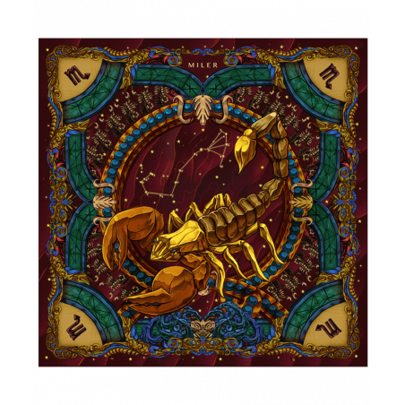 "Zodiac Signs" pocket square – Scorpio