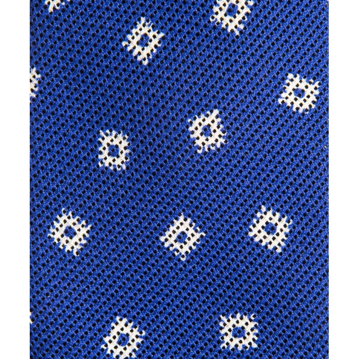 Niebieski krawat w geometryczny wzór