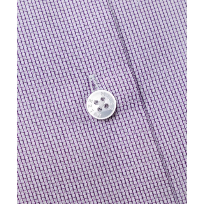 Koszula półformalna w drobną fioletową kratkę