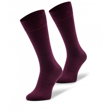 Men’s burgundy polka dot socks