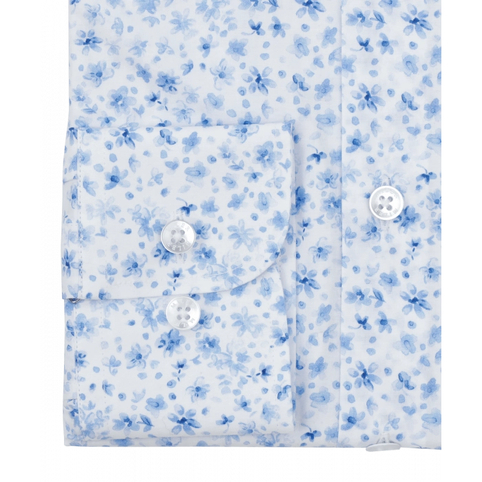 Męska koszula w niebieskie kwiaty