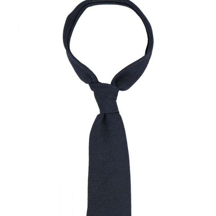 Granatowy krawat z grenadyny