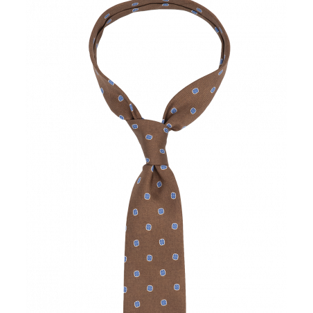 Brown tie with flowers