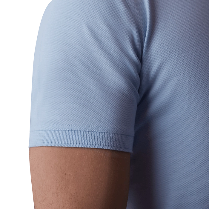 Błękitna męska koszulka polo