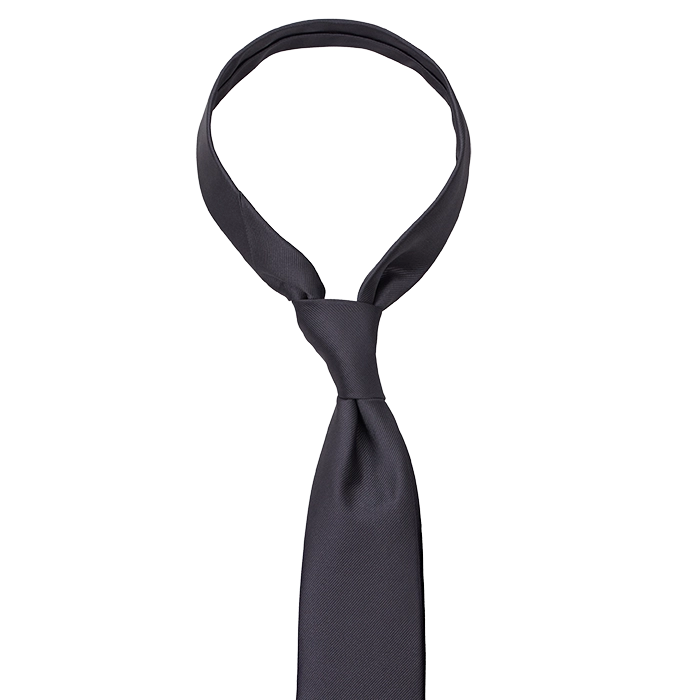 Stalowy gładki krawat jedwabny