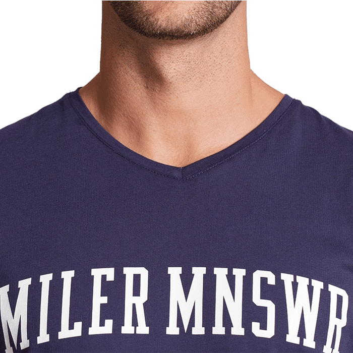 Granatowy t-shirt męski Miler Menswear