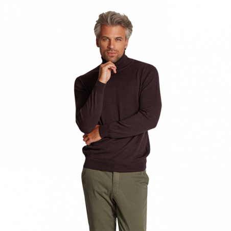 Eggplant merino wool turtleneck