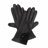 Czarne skórzane rękawiczki damskie ...