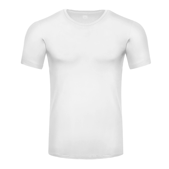 Biały t-shirt męski u-neck