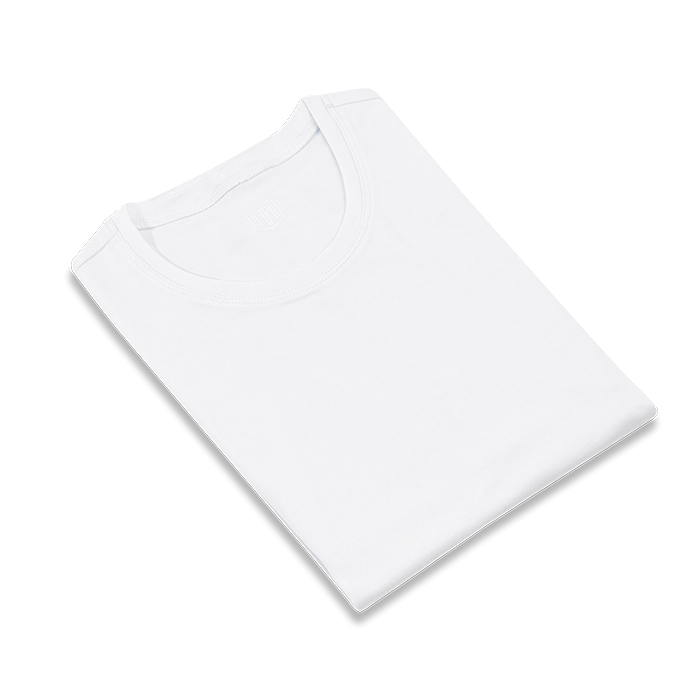 Biały t-shirt męski u-neck