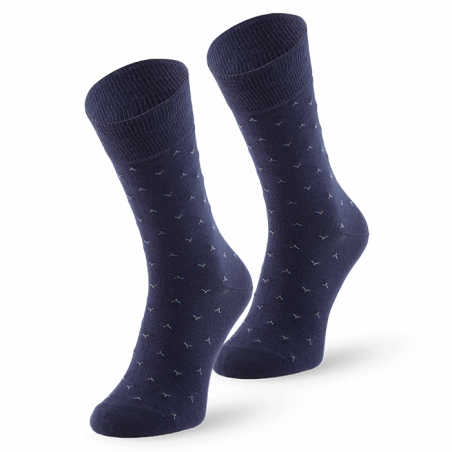 Navy patterned socks