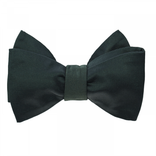 Green silk bow tie for dress shirts