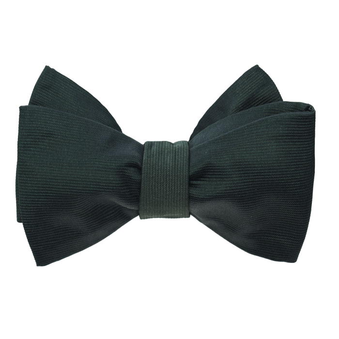 Green silk bow tie for dress shirts #0