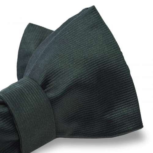Green silk bow tie for dress shirts