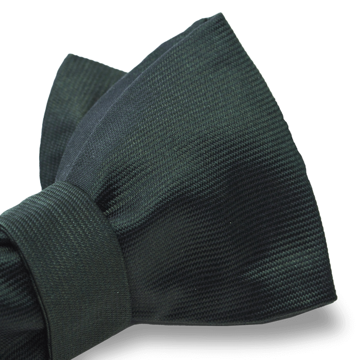 Green silk bow tie for dress shirts #1