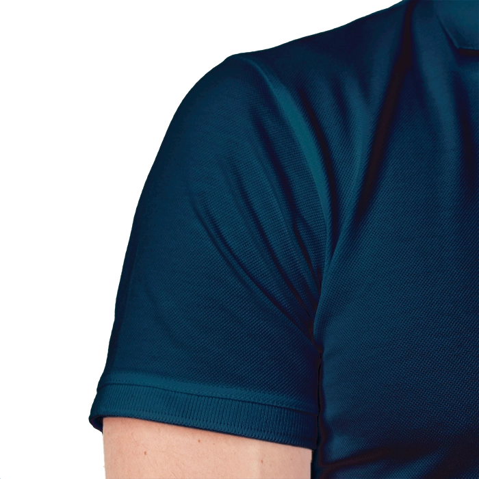 Niebieska męska koszulka polo