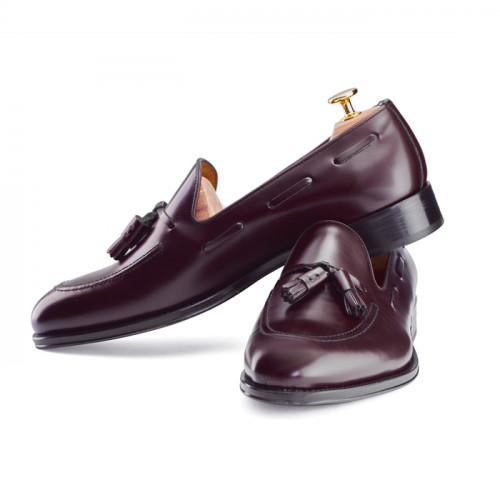 Men’s MILER burgundy tassel loafers