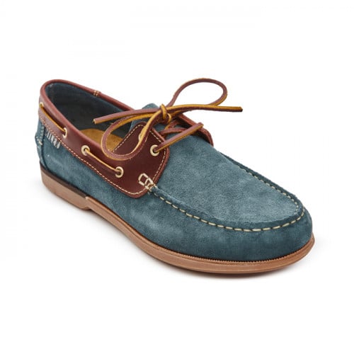 Sea green and brown boat shoes