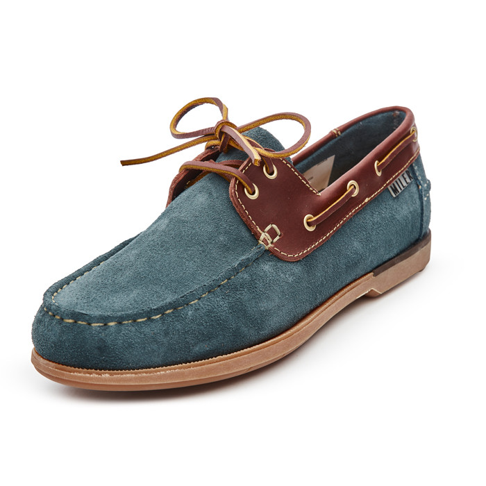 Sea green and brown boat shoes #2