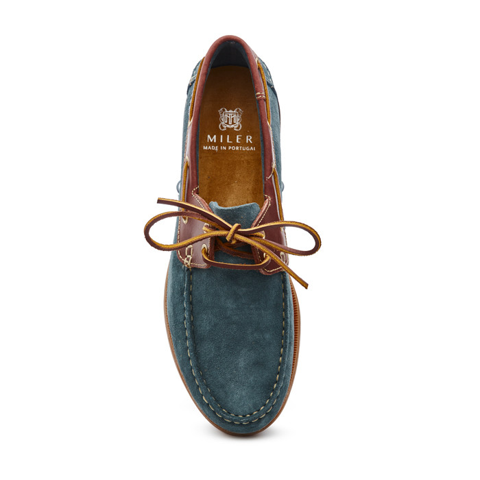 Sea green and brown boat shoes #5