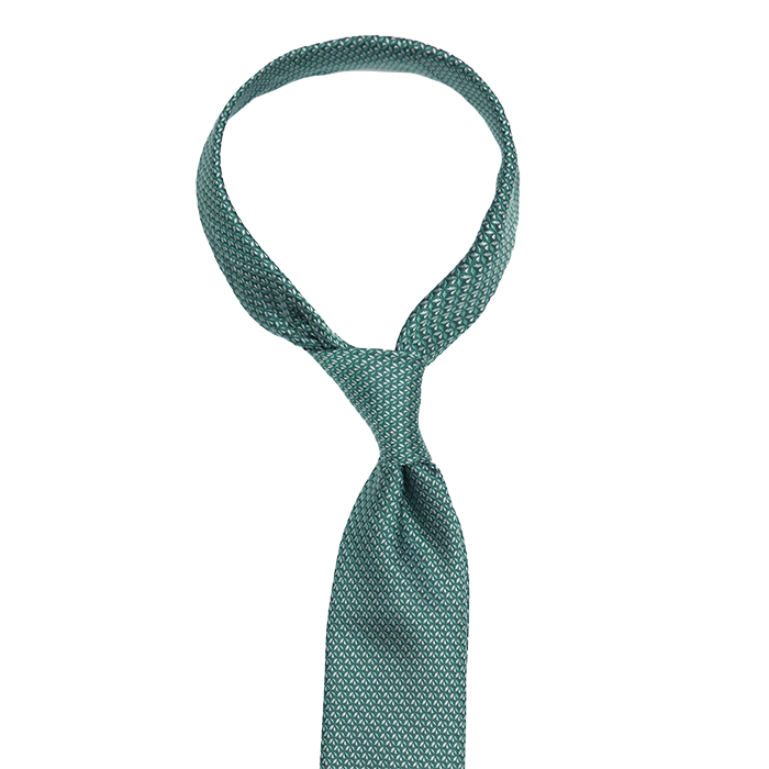 Zielony krawat w mikrowzór