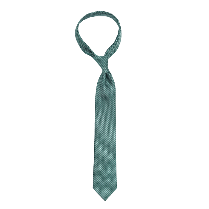Zielony krawat w mikrowzór