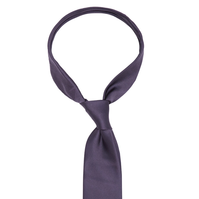 Fioletowy gładki krawat jedwabny