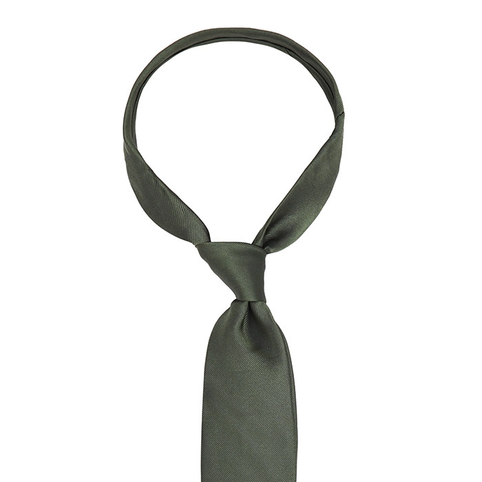 Jasnozielony gładki krawat jedwabny