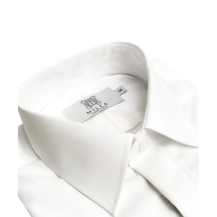 Koszula formalna w kolorze perłowej bieli do muchy