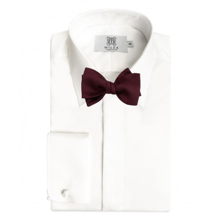 Formal shirt in pearl white for a bow tie