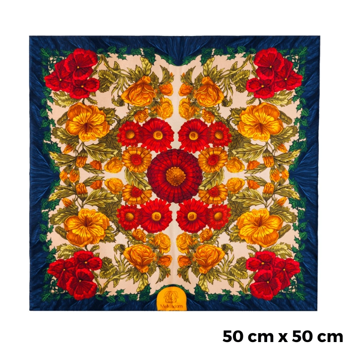 MeMadam: Apaszka damska "Kwiaty" 50 cm x 50 cm