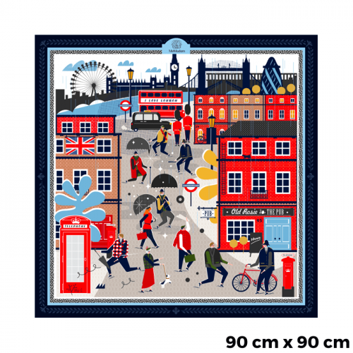MeMadam: women's scarf "London" 90 cm × 90 cm