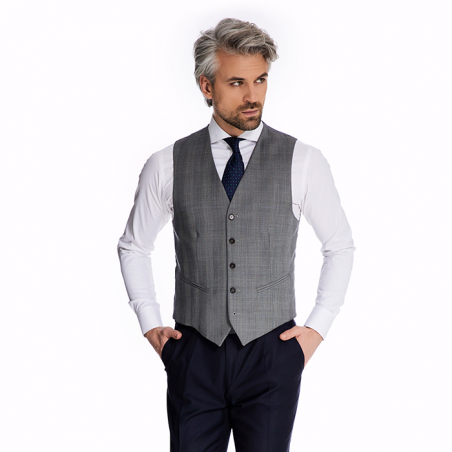 Phoenix grey vest in Prince of Wales check