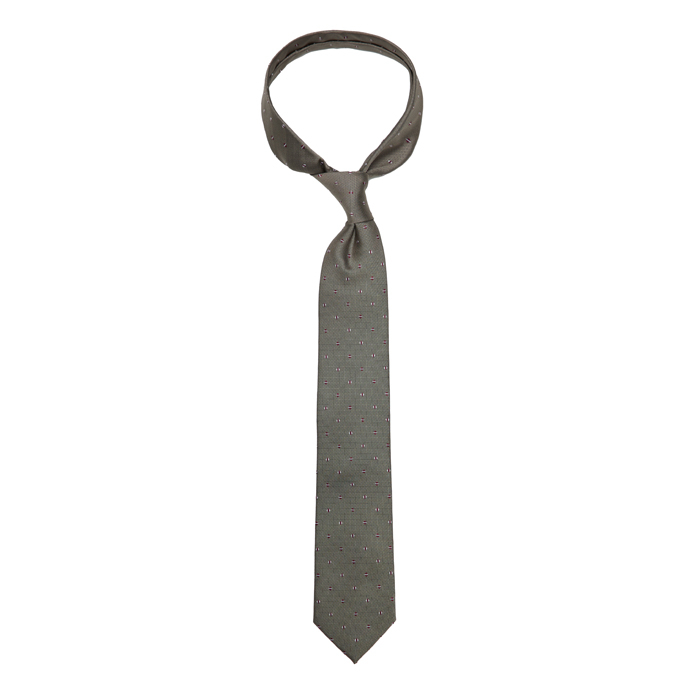Taupe tie with a micro pattern #2
