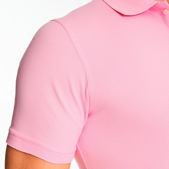 Różowa męska koszulka polo