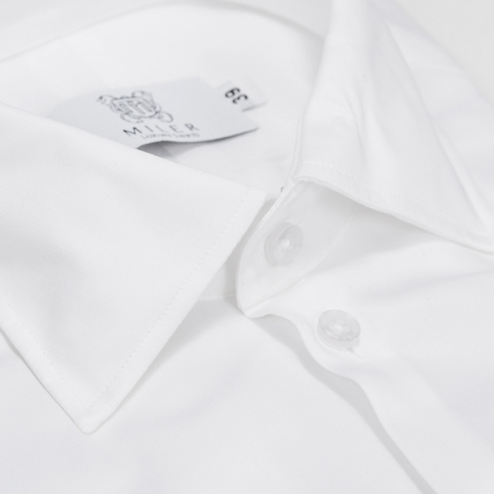 Biała koszula męska półformalna z tencelu