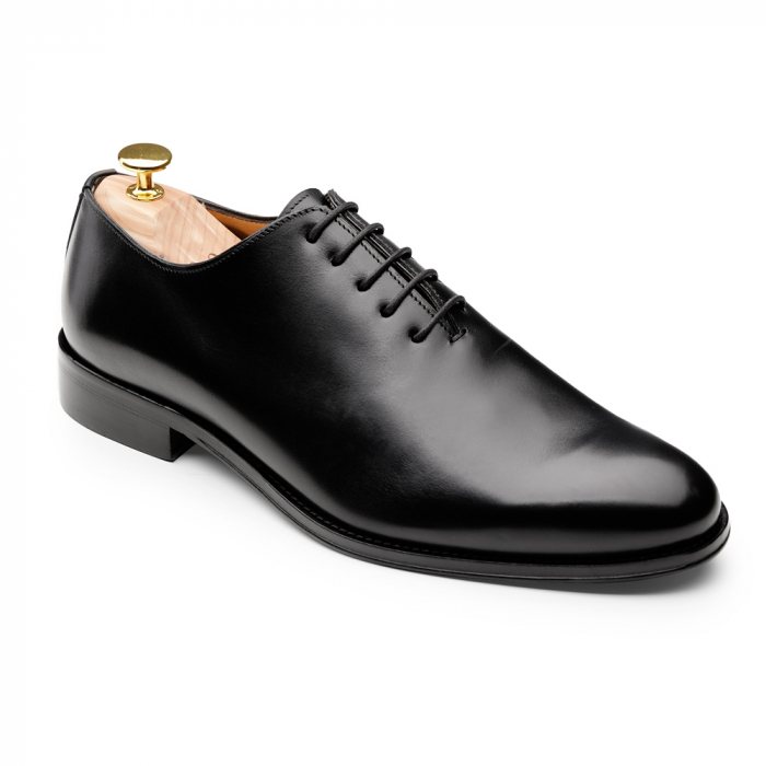 Men's black wholecut shoes by MILER #0