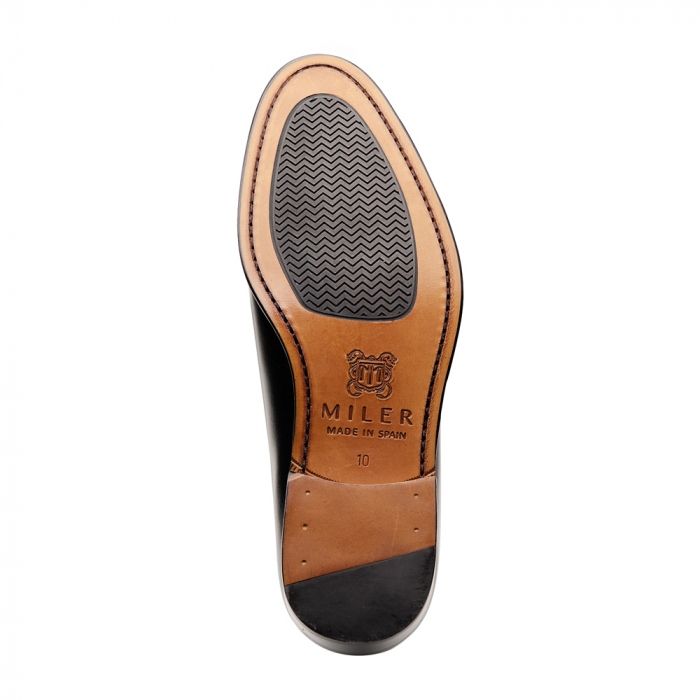 Men's black wholecut shoes by MILER #4