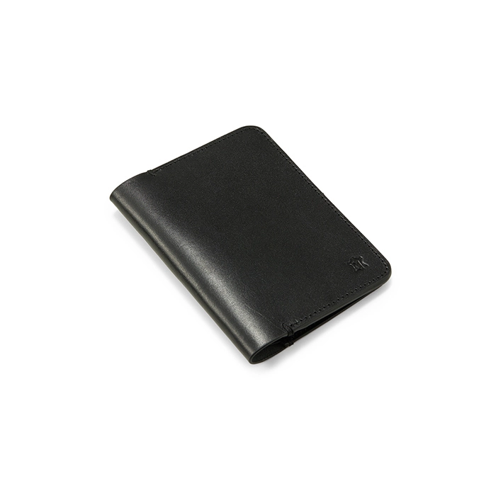 Czarny skórzany portfel męski slim bez podszewki Daily Wallet Classic