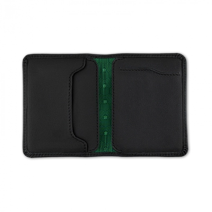 Czarny skórzany portfel męski slim City Wallet