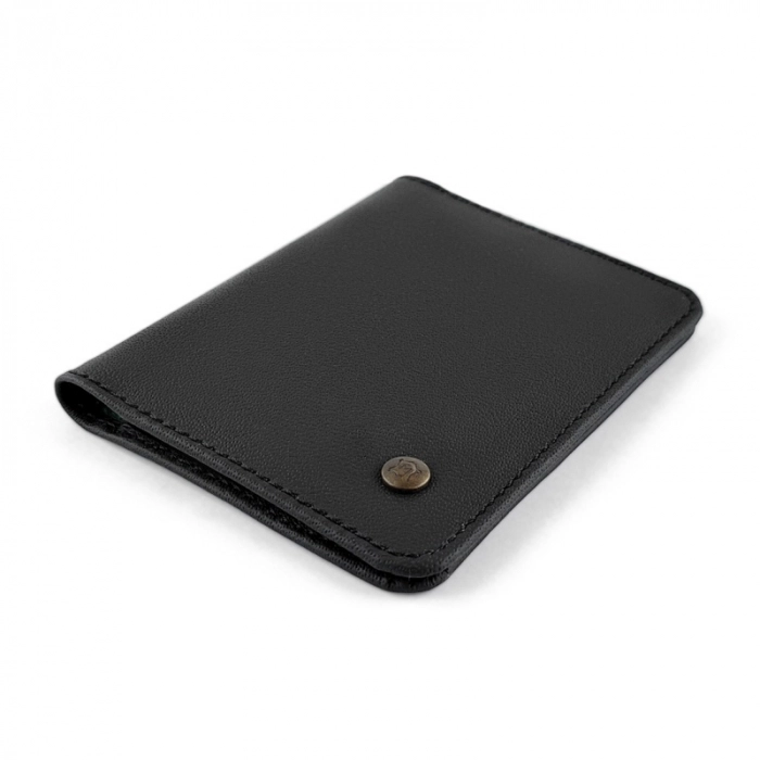 Czarny skórzany portfel męski slim City Wallet