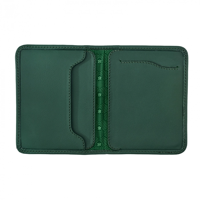 Zielony skórzany portfel męski slim City Wallet