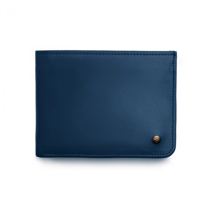 Niebieski skórzany portfel męski slim Urban Wallet