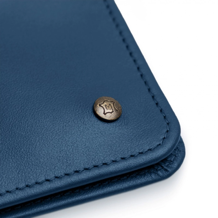 Niebieski skórzany portfel męski slim Urban Wallet