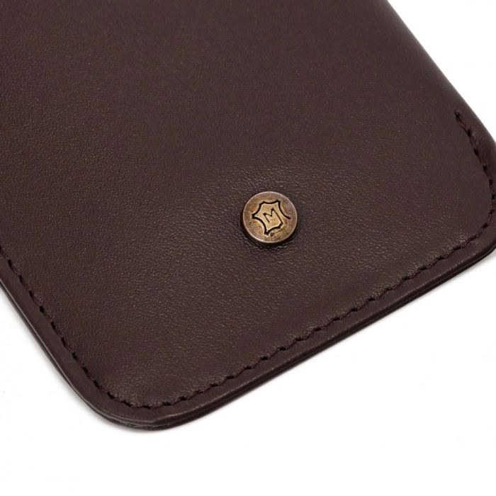 Brązowy skórzany portfel męski slim Mini Wallet