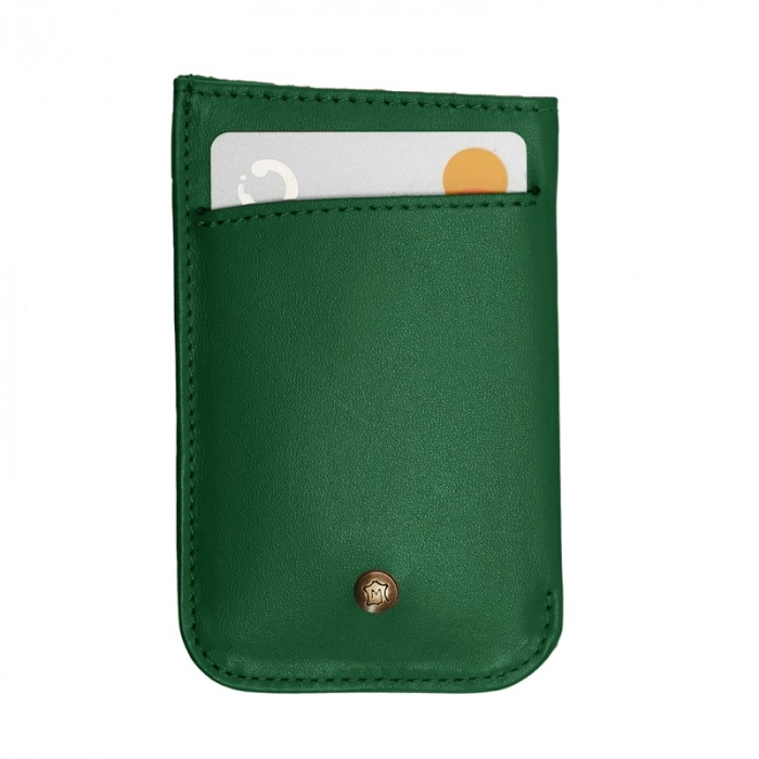 Zielony skórzany portfel męski slim Mini Wallet