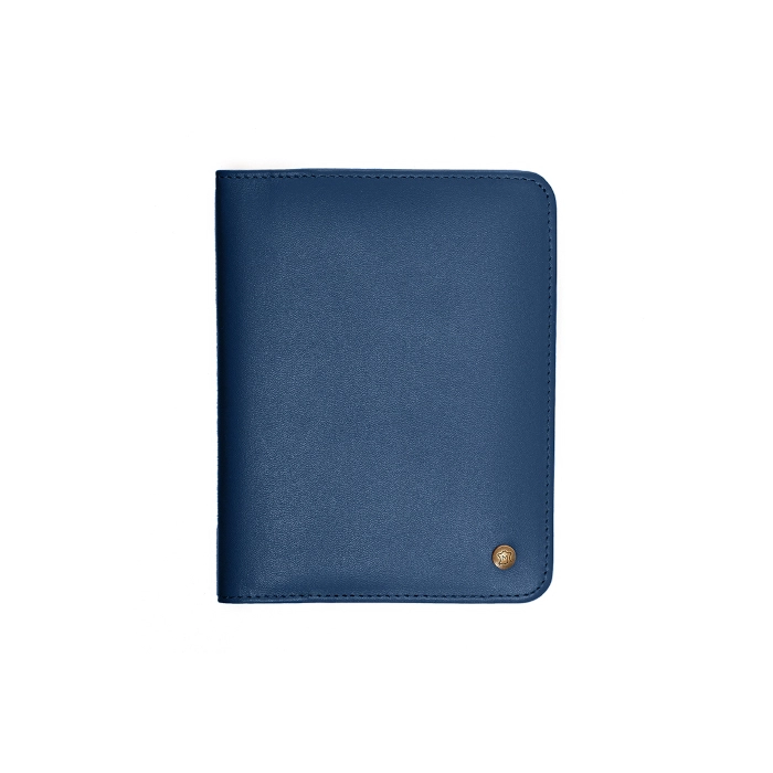 Niebieski skórzany portfel męski slim Daily Wallet