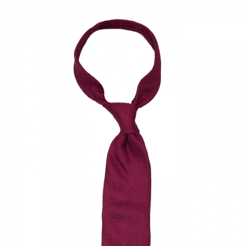 Silk-linen burgundy tie