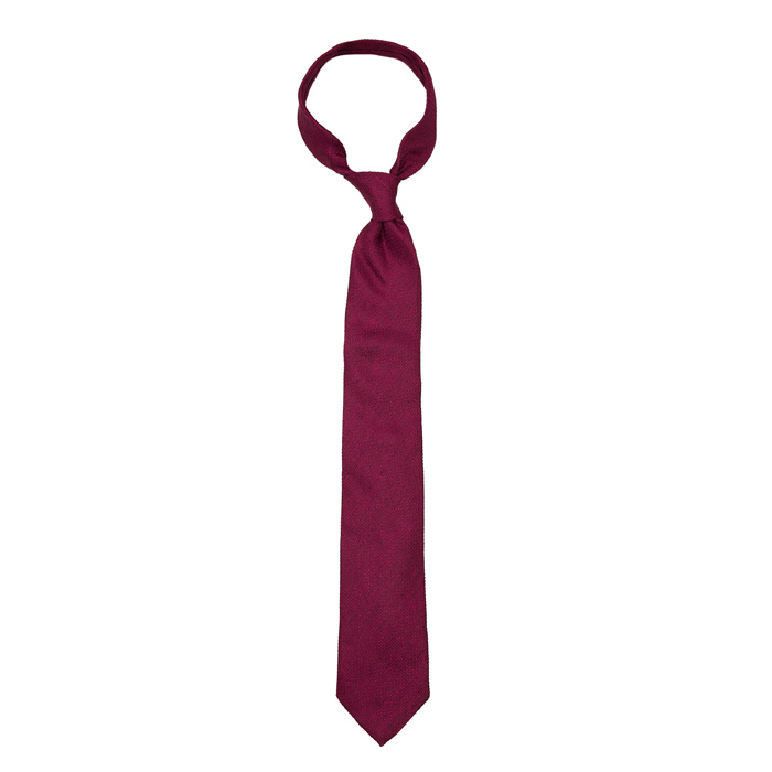 Silk-linen burgundy tie #2