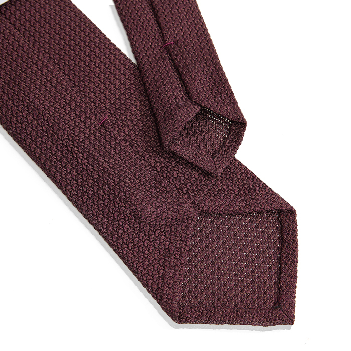 Chocolate silk grenadine tie – Garza Grossa, unlined #2